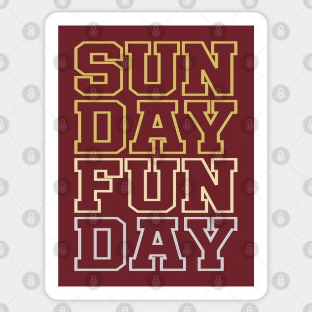 Sunday Fun Day Retro Design Sticker by DavidSpeedDesign